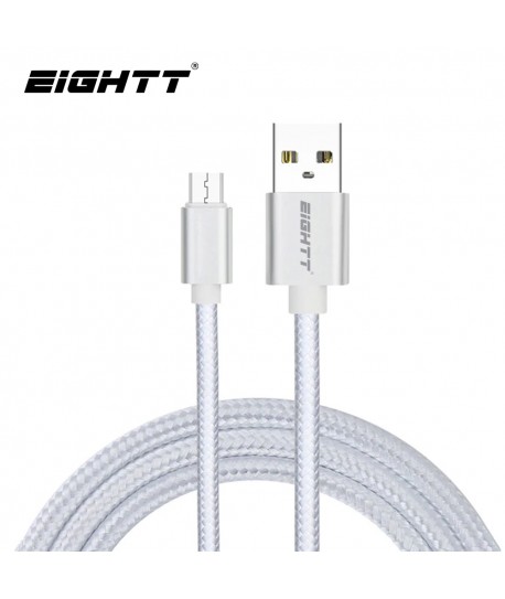 Cable Nylon trenzado Micro-USB Silver