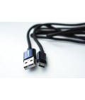 Cable Metal flex USB MicroUSB Black