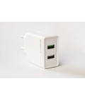 Cargador USB Qualcomm 3.0 de 2 puerto 12W